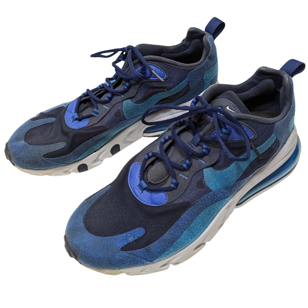 Nike Air Max 270 React Blue Void Sneakers AO4971-400 Mens 11 Streetwear Running
